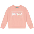 Girls Pink Logo Sweatshirt, 1, hi-res